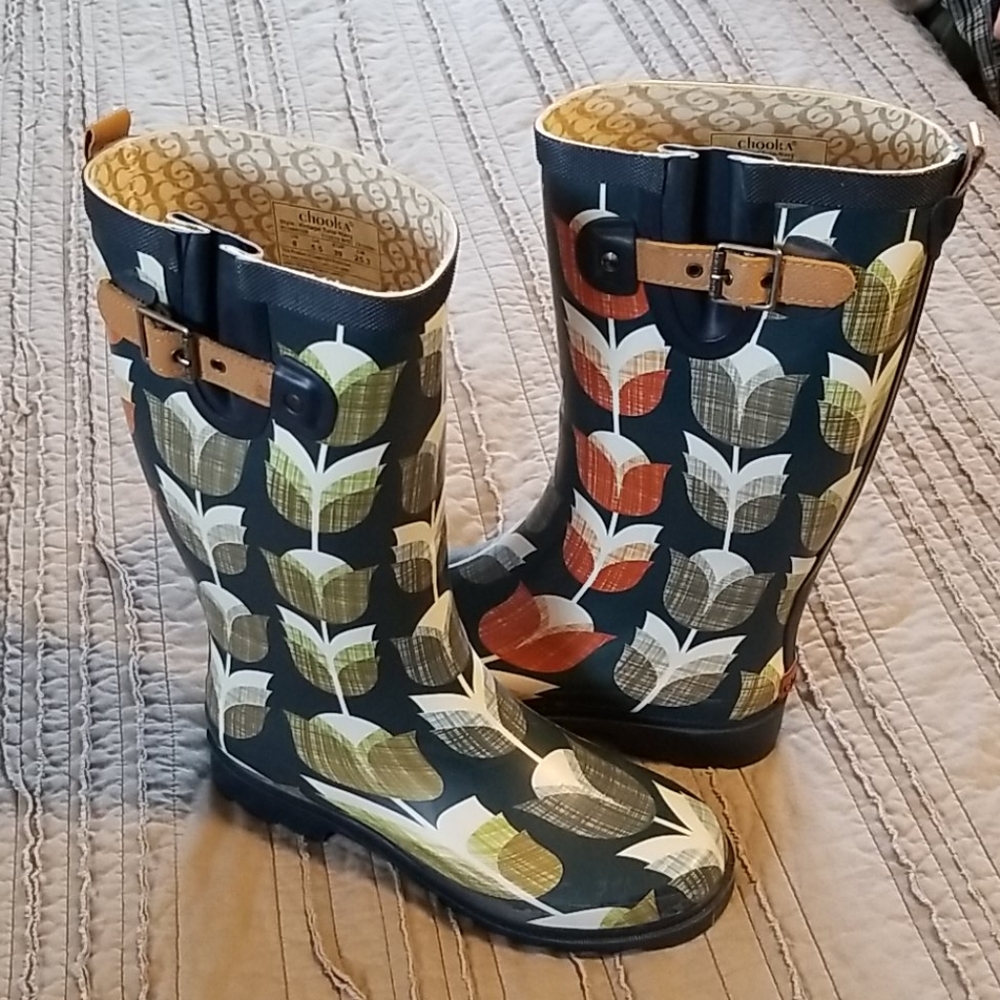 Chooka vintage tulip rain boots